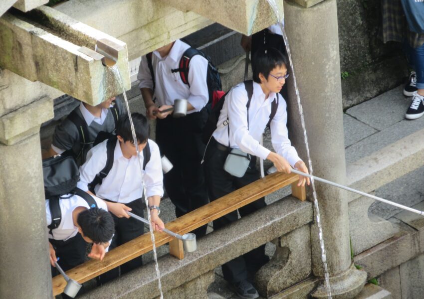 清水寺にて